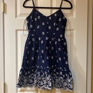 Blue Rain by Francesca’s blue mini dress size medium with spaghetti straps NWT